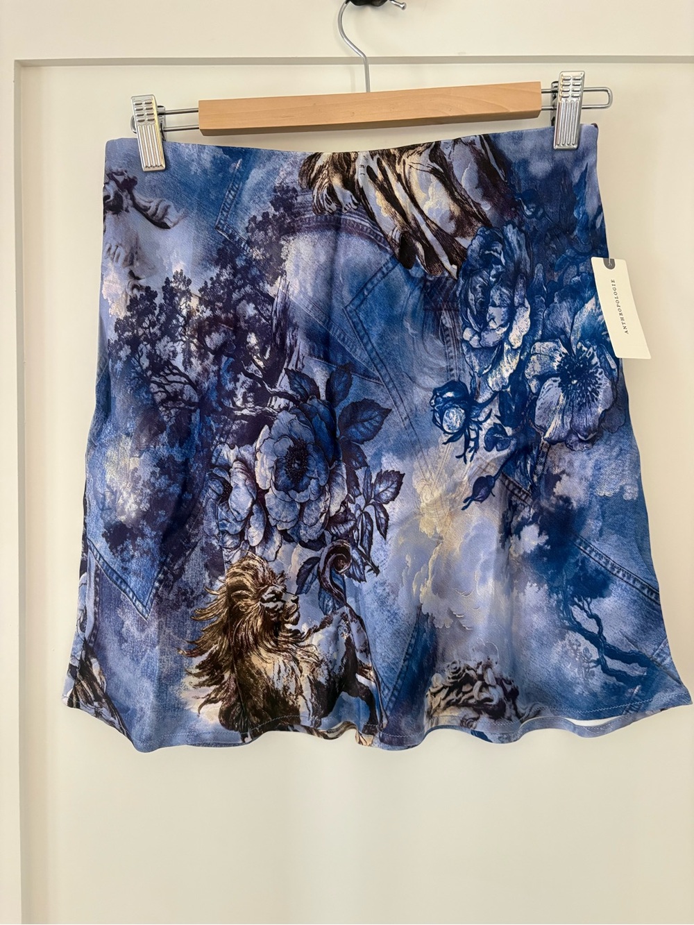 NWT Anthropologie Tilda Mini Slip skirt elastic waist floral patterned Small - Picture 2 of 6